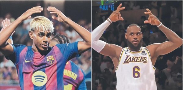 👑世体：亚马尔“戴金冠”庆祝的灵感来自LBJ，詹姆斯是他偶像