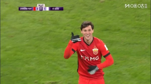 一支穿云箭！维塔尔内切弧顶轰出全国波！海港1-1扳平首尔